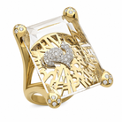 Chantecler Rooster Siamite and Diamond Pavé Ring in 18K Yellow Gold - Jackson Hole Jewelry Company