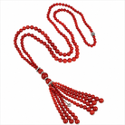 Chantecler Sautoir Cherie in 18K White Gold with White Diamonds and Red Coral - Jackson Hole Jewelry Company