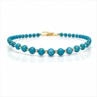 Chantecler Chérie Choker in 18K Yellow Gold with White Diamonds and Turquoise - Jackson Hole Jewelry Company