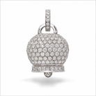 Chantecler Big Campanella Diamond Pavé Charm in 18K White Gold - Jackson Hole Jewelry Company