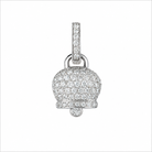 Chantecler Small Campanella Diamond Pavé Charm in 18K White Gold - Jackson Hole Jewelry Company