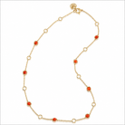 Chantecler Accessori 45 cm Short Mixed Links Chain in 18K Yellow Gold and Red Coral - Jackson Hole Jewelry Company