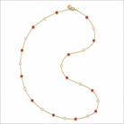 Chantecler Accessori 80 cm Long Mixed Links Chain in 18K Yellow Gold and Red Coral - Jackson Hole Jewelry Company