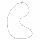 Chantecler Accessori 80 cm Long Mixed Links Chain in 18K White Gold and Freshwater Pearl - Jackson Hole Jewelry Company