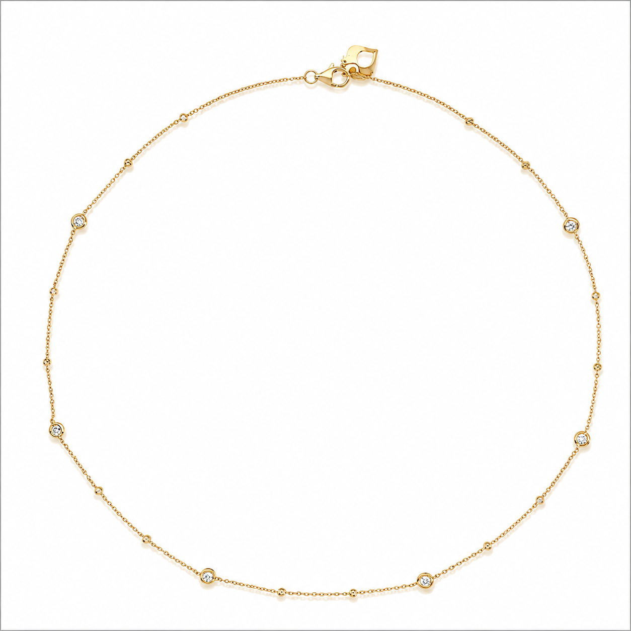 Chantecler Accessori 42 cm Capri Diamond Chain in 18K White Gold - Jackson Hole Jewelry Company