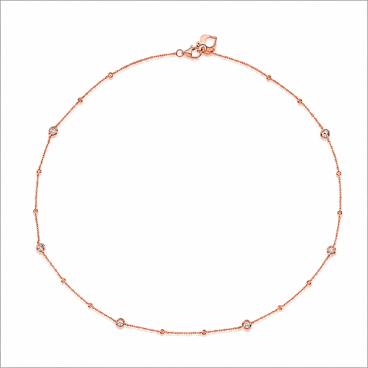 Chantecler Accessori 42 cm Capri Diamond Chain in 18K White Gold - Jackson Hole Jewelry Company