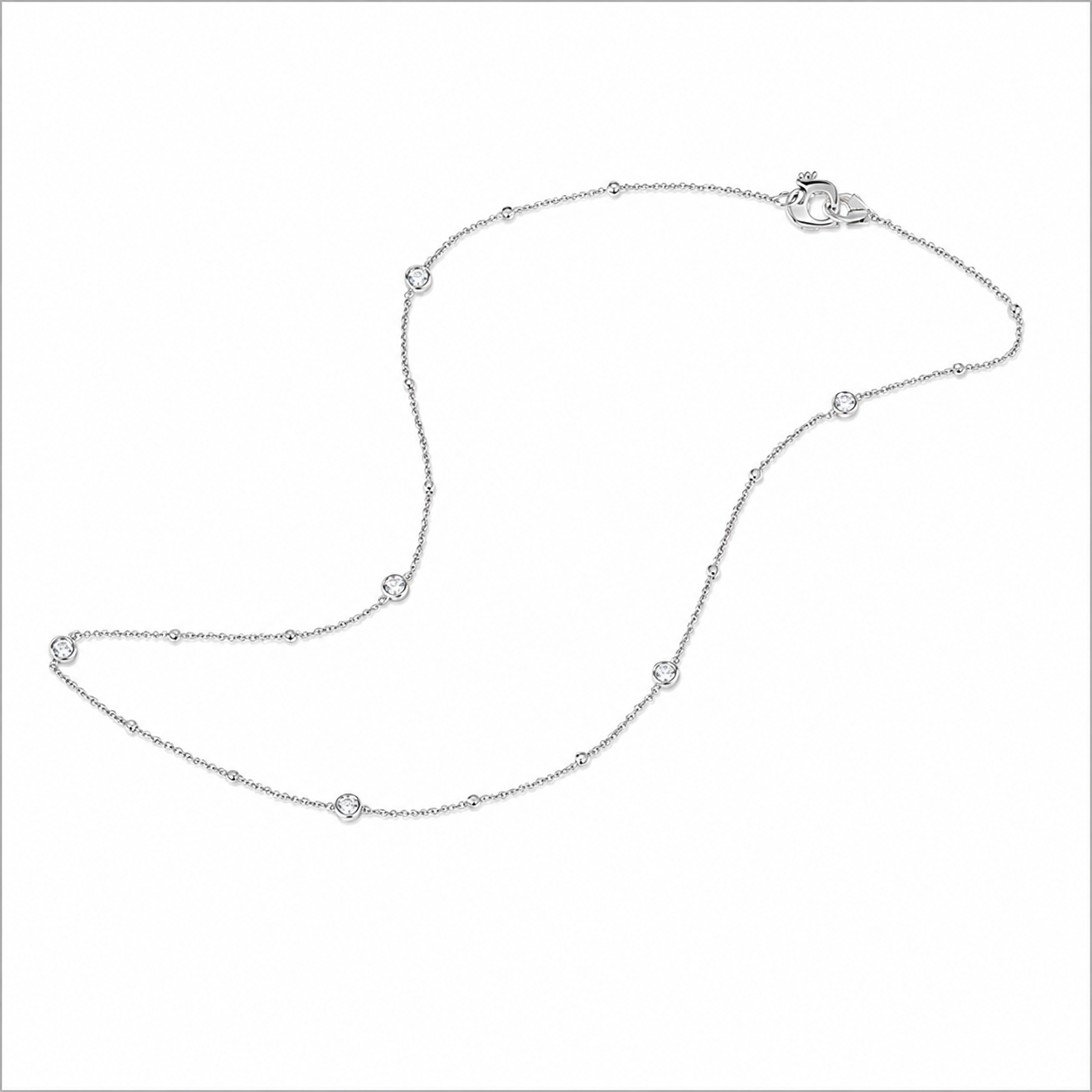Chantecler Accessori 42 cm Capri Diamond Chain in 18K White Gold - Jackson Hole Jewelry Company