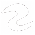 Chantecler Accessori 84 cm Capri Long Mixed Links Diamond Chain in 18K White Gold - Jackson Hole Jewelry Company
