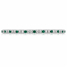 Picchiotti Xpandable™ Round Emerald & Diamond Bracelet in 18K White Gold 3.84 cttw - Jackson Hole Jewelry Company
