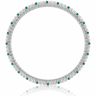 Picchiotti Xpandable™ Round Emerald & Diamond Bracelet in 18K White Gold 3.84 cttw - Jackson Hole Jewelry Company