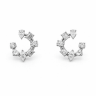Diamond Swirl Earrings in 18K Gold - Jackson Hole Jewelry Company