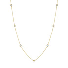 18K Gold Necklace with 7 White Diamonds - Jackson Hole Jewelry Company