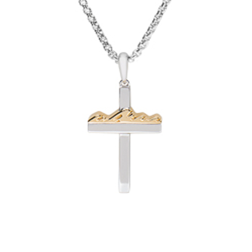 Men's 14K Teton Cross Necklace in 14K Gold - Jackson Hole Jewelry Company