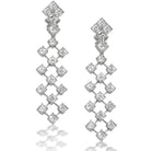 Picchiotti - Square and Emerald-Cut Diamond Drop Earrings in 18K White Gold - Jackson Hole Jewelry Company