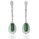 Picchiotti - Green Tourmalin and Diamond Drop Earrings in 18K White Gold - Jackson Hole Jewelry Company