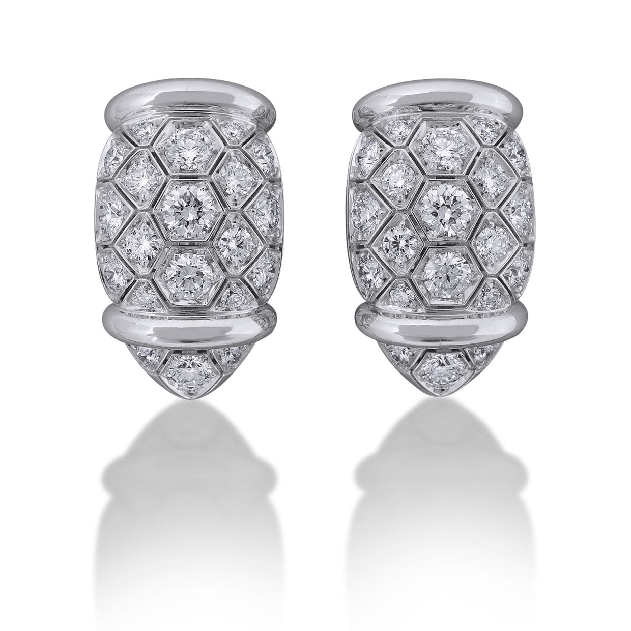 Picchiotti - Classic Round Diamond Earrings in 18K White Gold - Jackson Hole Jewelry Company