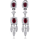 Picchiotti - Ruby and Diamond Drop Earrings in 18K White - Jackson Hole Jewelry Company