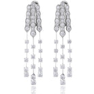 Picchiotti - Round Diamond Long Drop Earrings in 18K White - Jackson Hole Jewelry Company