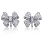 Picchiotti - Bow Stud Diamond Earrings in 18K White Gold - Jackson Hole Jewelry Company
