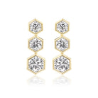 Broadway Collection 18K Gold Earrings with White Diamonds - Jackson Hole Jewelry Company