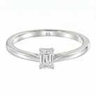 Le PeTeton Emerald Cut Diamond Solitaire Engagement Ring in 18K Gold - Jackson Hole Jewelry Company