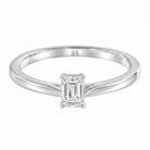 Le PeTeton Emerald Cut Diamond Solitaire Engagement Ring in 18K Gold - Jackson Hole Jewelry Company