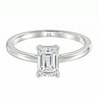 Le Grande Teton Emerald Cut Diamond Solitaire Engagement Ring in 18K Gold - Jackson Hole Jewelry Company