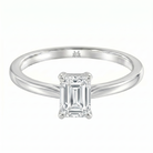 Le Grande Teton Emerald Cut Diamond Solitaire Engagement Ring in 18K Gold - Jackson Hole Jewelry Company