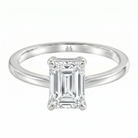 Le Grande Teton Emerald Cut Diamond Solitaire Engagement Ring in 18K Gold - Jackson Hole Jewelry Company