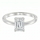 Le Grande Teton Emerald Cut Diamond Solitaire Engagement Ring in 18K Gold - Jackson Hole Jewelry Company