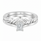 Le PeTeton Emerald Cut Diamond Solitaire Engagement Dúo Stack Rings in 18K Gold - Jackson Hole Jewelry Company