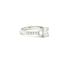 Radiant Cut Diamond Engagement Ring in Platinum with Pavé Band - Jackson Hole Jewelry Company