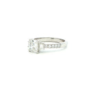 Radiant Cut Diamond Engagement Ring in Platinum with Pavé Band - Jackson Hole Jewelry Company