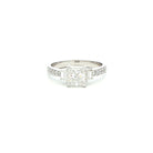 Radiant Cut Diamond Engagement Ring in Platinum with Pavé Band - Jackson Hole Jewelry Company