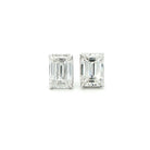 Emerald Cut Diamond Stud Earrings in 18K White Gold 2.03 Cttw - Jackson Hole Jewelry Company