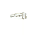 Radiant Cut Diamond Pavé Engagement Ring in Platinum - Jackson Hole Jewelry Company