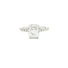 Radiant Cut Diamond Pavé Engagement Ring in Platinum - Jackson Hole Jewelry Company
