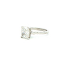 Platinum Cushion-Cut Diamond Solitaire Ring - Jackson Hole Jewelry Company