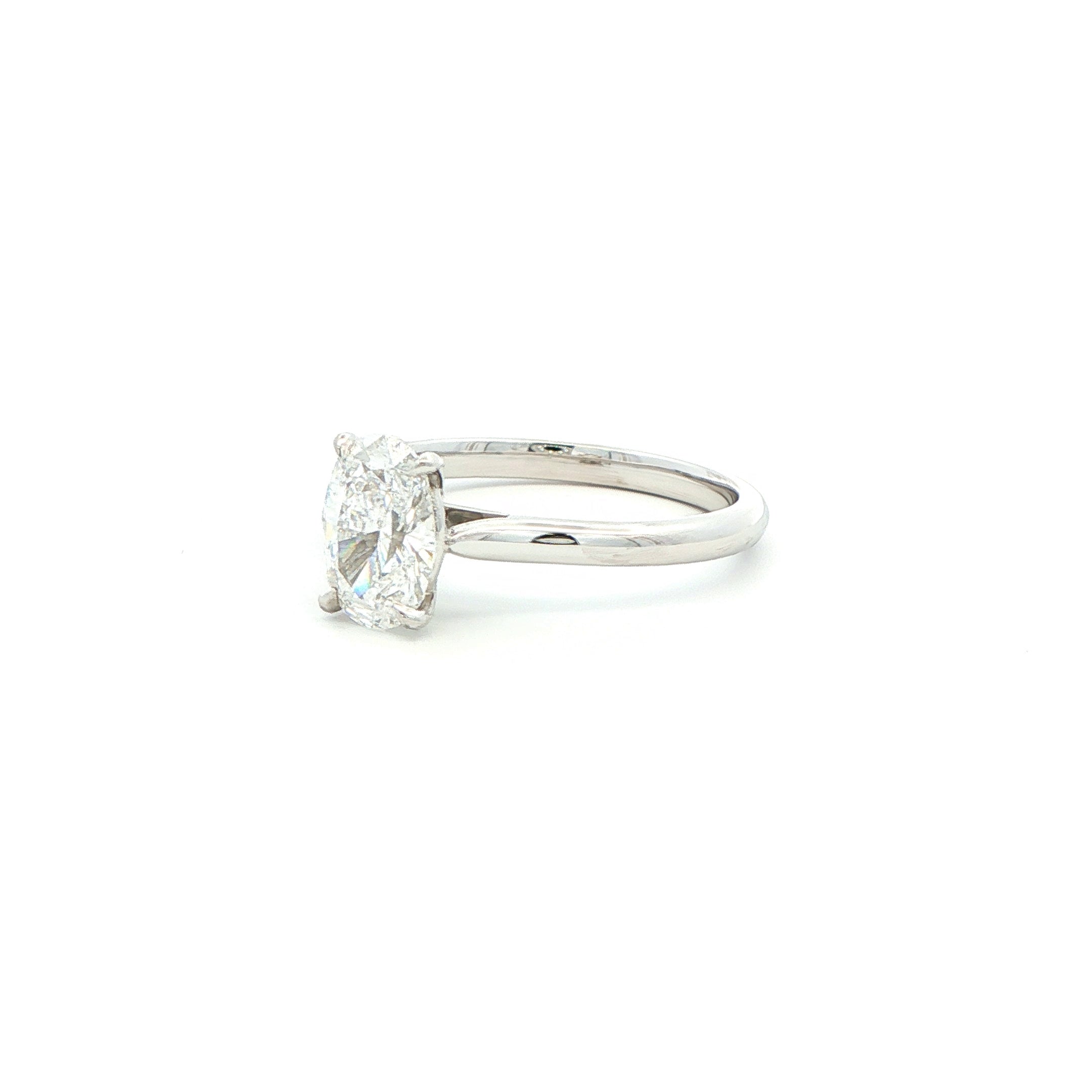 Oval Diamond Solitaire Engagement Ring in Platinum - Jackson Hole Jewelry Company