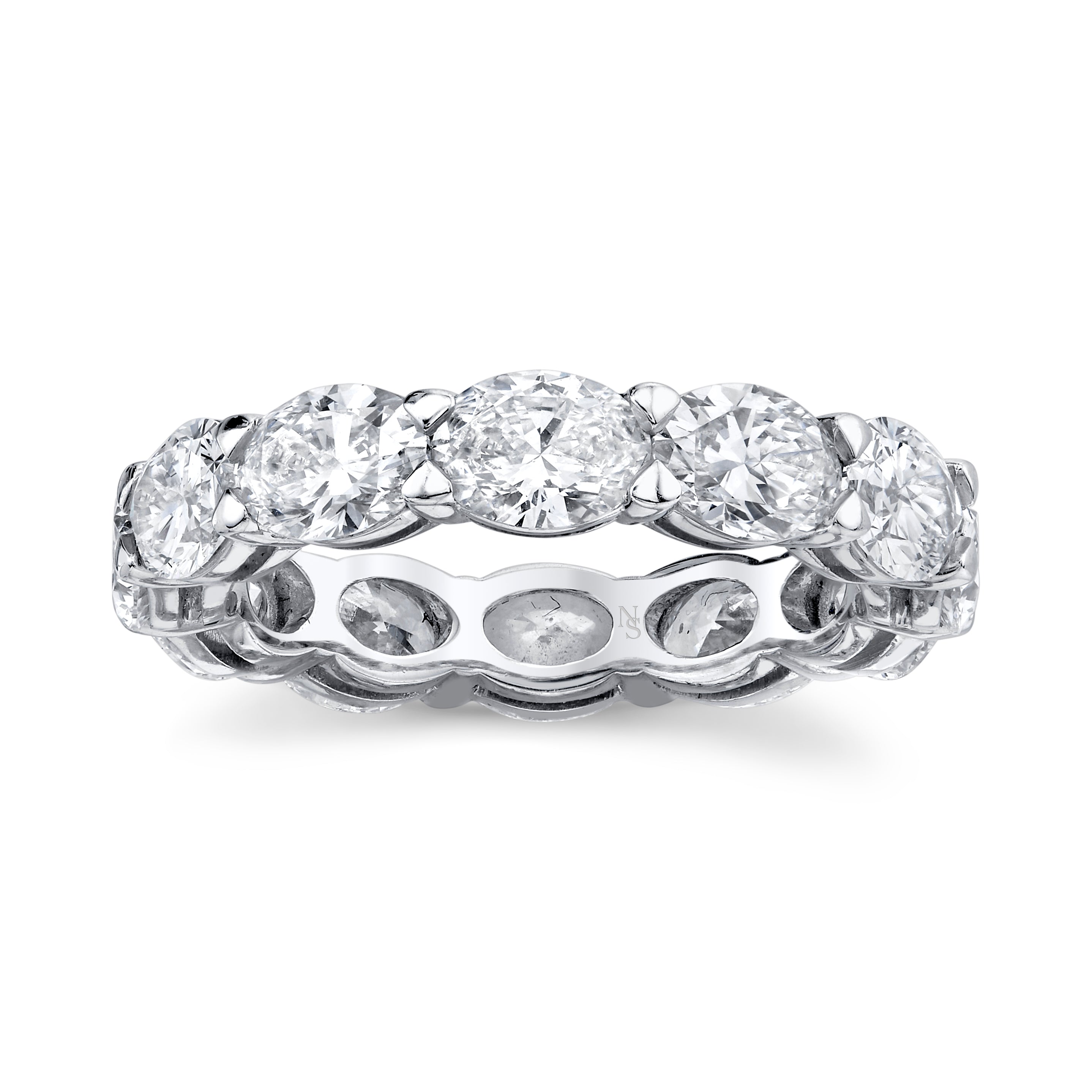 Platinum Oval Diamond Band – 4.82 CTTW - Jackson Hole Jewelry Company