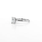 Emerald Cut Diamond Solitaire Ring in 18K White Gold - Jackson Hole Jewelry Company