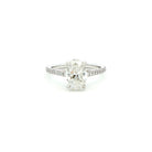 Platinum Oval Diamond Pavé Engagement Ring - Jackson Hole Jewelry Company