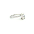 Platinum Oval Diamond Pavé Engagement Ring - Jackson Hole Jewelry Company