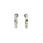 Hoop Earrings with Emerald Cut Diamonds in 18K White Gold - Jackson Hole Jewelry Company