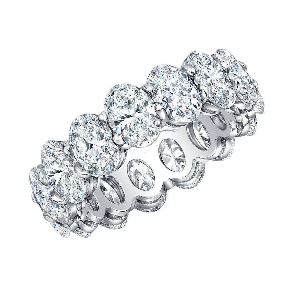 Oval Diamond Eternity Band in Platinum - Jackson Hole Jewelry Company
