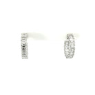 Emerald-Cut Diamond Hoop Earrings in 18K White Gold - Jackson Hole Jewelry Company