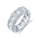 Emerald-Cut Diamond Eternity Band in Platinum - Jackson Hole Jewelry Company