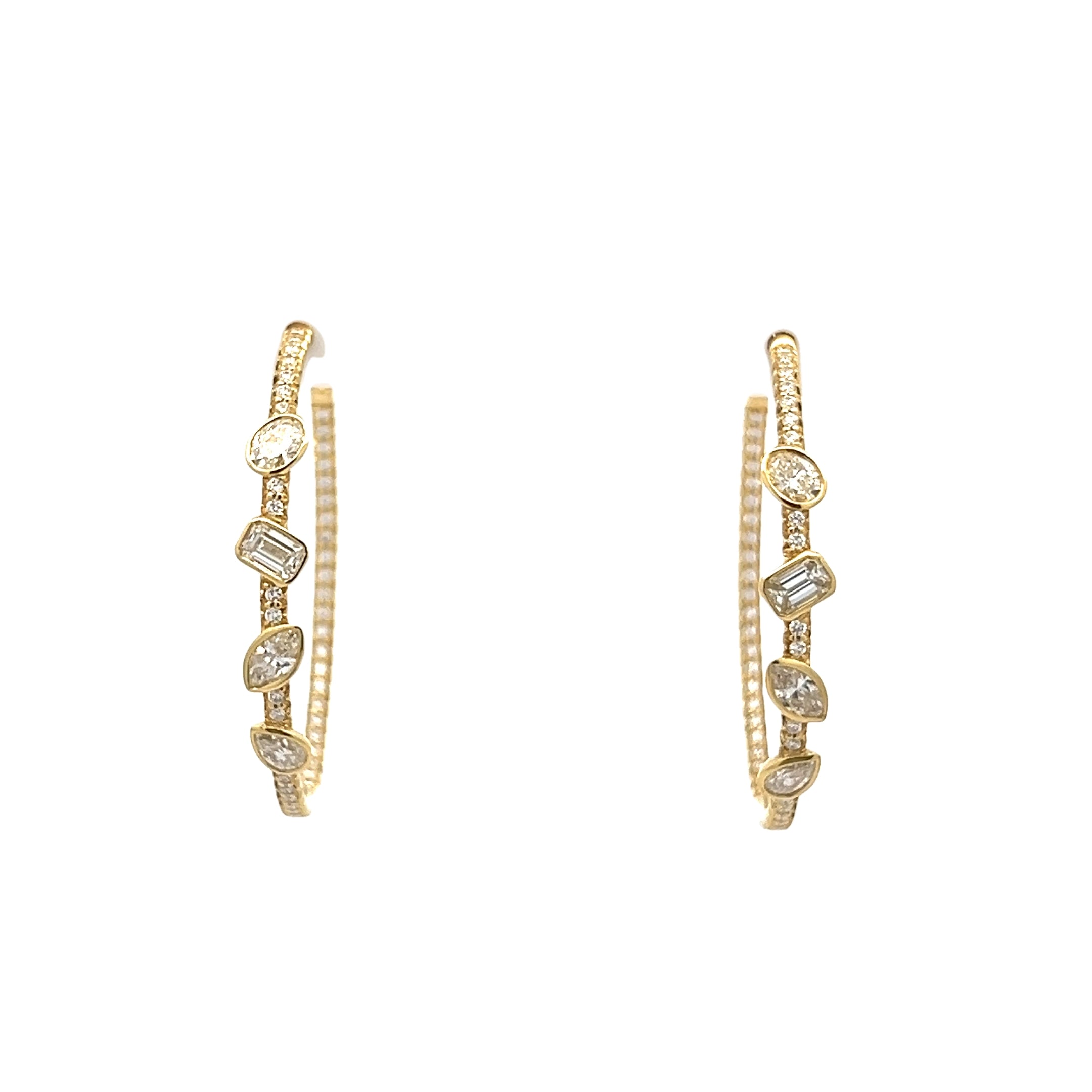 HOOP EARRINGS WITH Diamonds - Jackson Hole Jewelry Company
