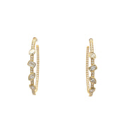 HOOP EARRINGS WITH Diamonds - Jackson Hole Jewelry Company