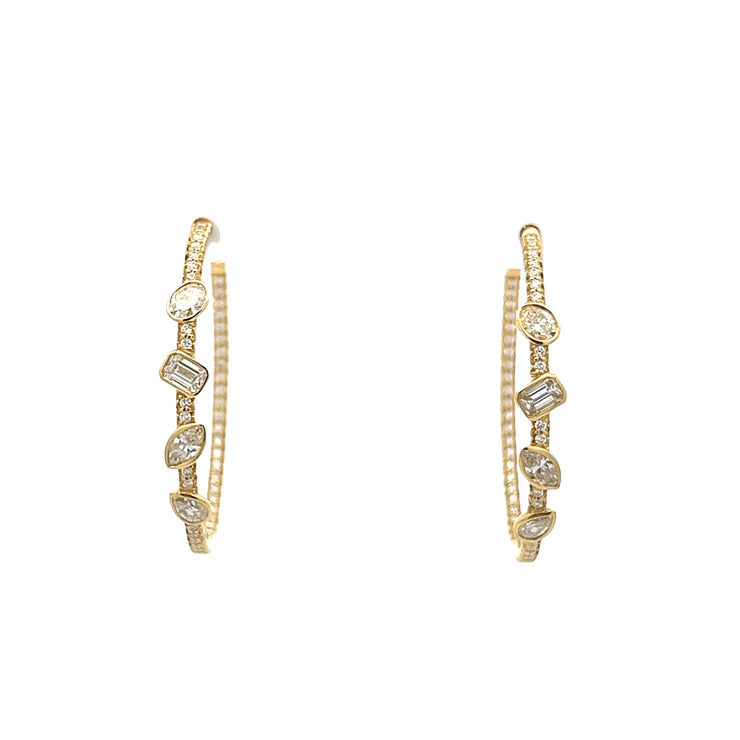 HOOP EARRINGS WITH Diamonds - Jackson Hole Jewelry Company